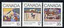 Canada 1980 Christmas (Paintings) set of 3 unmounted mint, SG 993-95