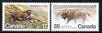 Canada 1981 Endangered Wildlife (5th series) set of 2 (Marmot & Bison) SG 1006-7 unmounted mint