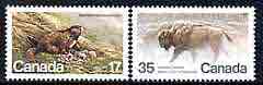 Canada 1981 Endangered Wildlife (5th series) set of 2 (Marmot & Bison) SG 1006-7 unmounted mint