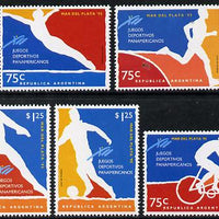 Argentine Republic 1995 Pan-American Games set of 5 (Cycling, Gymnastics, Football, etc) unmounted mint