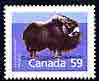 Canada 1988 Musk ox 59c from Canadian Mammals & Architecture set unmounted mint, SG 1272