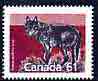 Canada 1988 Wolf 61c from Canadian Mammals & Architecture set unmounted mint, SG 1273