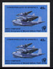 Dominica 1983 Manned Flight 45c (Mayo-Mercury Seaplane composite) imperf pair unmounted mint, as SG 853