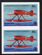 Dominica 1983 Manned Flight 60c (Macchi M39 Seaplane) imperf pair unmounted mint, as SG 854