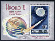 Hungary 1969 Moon Flight of Apollo 8 perf m/sheet unmounted mint SG MS 2421