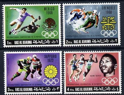 Ras Al Khaima 1969 Olympic Co-operation set of 4 unmounted mint (Mi 312-15A)
