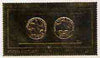Staffa 1980 US Coins (1915 Quarter Eagle $2.5 coin both sides) on £8 perf label embossed in 22 carat gold foil (Rosen 899) unmounted mint