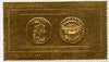 Staffa 1980 US Coins (1796 Quarter Eagle $2.5 coin both sides) on £8 perf label embossed in 22 carat gold foil (Rosen 887) unmounted mint