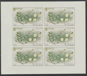 St Kilda 1970 Flowers 5d (Creeping Willow) complete imperf sheetlet of 6 unmounted mint