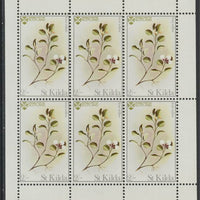 St Kilda 1969 Flowers 2s (Least Willow) complete perf sheetlet of 6 unmounted mint