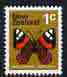 New Zealand 1970-76 Red Admiral Butterfly 1c (from wmk'd def set) unmounted mint, SG 915