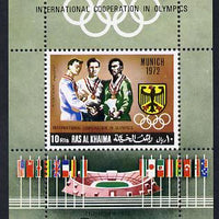 Ras Al Khaima 1969 Olympic Co-operation m/sheet unmounted mint, Mi BL 71A