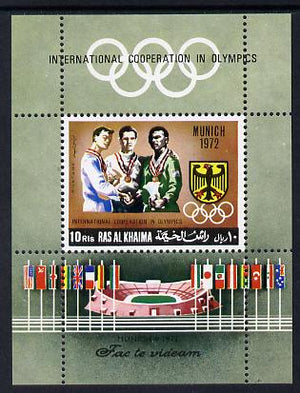 Ras Al Khaima 1969 Olympic Co-operation m/sheet unmounted mint, Mi BL 71A