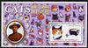 Somalia 2002 Domestic Cats of the World perf s/sheet #06 with Scout Logo & Baden Powell in background, fine cto used