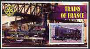 Somalia 2002 Trains of France #1 (LMS Diesel) perf s/sheet with Rotary Logo in background, fine cto used