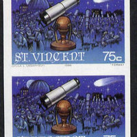 St Vincent 1986 Halley's Comet 75c (Newton's Telescope) imperf single as SG 975 unmounted mint