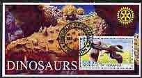Somalia 2002 Dinosaurs perf s/sheet #4 (with Rotary Logo) fine cto used