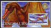 Somalia 2002 Dinosaurs perf s/sheet #6 (with Rotary Logo) fine cto used
