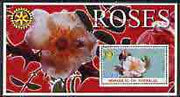 Somalia 2002 Roses #1 perf s/sheet (with Rotary Logo) fine cto used
