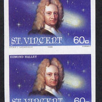St Vincent 1986 Halley's Comet 60c (Edmond Halley) imperf single as SG 974 unmounted mint