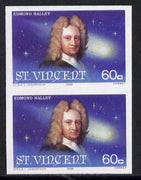 St Vincent 1986 Halley's Comet 60c (Edmond Halley) imperf single as SG 974 unmounted mint