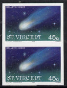 St Vincent 1986 Halley's Comet 45c (Comet) imperf single as SG 973 unmounted mint