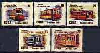 Cuba 2004 Trams perf set of 5 unmounted mint SG 4731-5