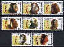 Cambodia 2001 Prehistoric Man perf set of 8 unmounted mint SG 2192-99