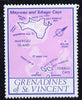 St Vincent - Grenadines 1977 the unissed Map stamp (without value) with Royal Visit overprint omitted (Map of Mayreau Island in violet) unmounted mint