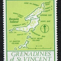 St Vincent - Grenadines 1977 the unissed Map stamp (without value) with Royal Visit overprint omitted (Map of Le Quatre Island in green) unmounted mint
