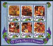 Guernsey 1997 Christmas - Teddy Bears perf m/sheet containing set of 6 values unmounted mint, SG MS 753