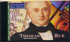 Guernsey 1993 Birth Bicentenary of Thomas De La Rue (printer) £5.60 booklet complete and pristine, SG B51