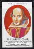 Match Box Label - The Shakespeare, Richmond (showing portrait of Shakespeare) unused and pristine