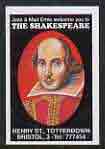 Match Box Label - The Shakespeare, Tottenham (showing portrait of Shakespeare) unused and pristine