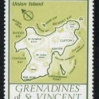 St Vincent - Grenadines 1977 the unissed Map stamp (without value) with Royal Visit overprint omitted (Map of Union Island in green) unmounted mint