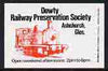 Match Box Label - Dowty Railway Preservation Society (showing Narrow Gauge Steam Loco) unused and pristine
