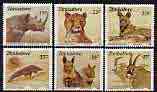 Zimbabwe 1989 Endangered Species perf set of 6 unmounted mint, SG 762-67*