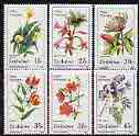Zimbabwe 1989 Flowers perf set of 6 unmounted mint, SG 750-55*