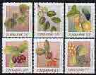 Zimbabwe 1991 Wild Fruits perf set of 6 unmounted mint, SG 810-15*
