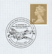 Postmark - Great Britain 2005 cover celebrating Victoria Cross awarded to Sqn Ldr,Palmer with illustrated cancel showing a Lancaster