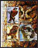 Congo 2004 Birds - Forets et Prairies de L'Est perf sheetlet containing 4 values fine cto used