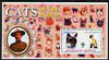 Somalia 2002 Domestic Cats of the World perf s/sheet #12 with Scout Logo & Baden Powell in background, fine cto used