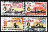 Falkland Islands 1974 35th Anniversary of Battle of the River Plate perf set of 4 unmounted mint, SG 307-10