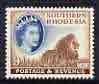 Southern Rhodesia 1953 Lion 9d from def set unmounted mint, SG 85