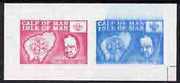 Calf of Man 1973 Churchill & Map (with Scout Logo) imperf m/sheet with superb smudging of blue colour unmounted mint (as Rosen CA251MS var)