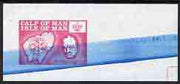 Calf of Man 1973 Churchill & Map (with Scout Logo) imperf m/sheet with blue colour omitted but thick blue band across sheet, unmounted mint (as Rosen CA251MS var)
