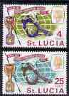 St Lucia 1966 Football World Cup perf set of 2 unmounted mint, SG 222-23*