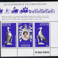 Christmas Island 1978 Coronation 25th Anniversary strip of 3 (QEII, Swan & Booby) unmounted mint SG 96-8