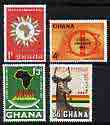 Ghana 1963 Africa Freedom Day perf set of 4 unmounted mint, SG 303-306