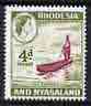 Rhodesia & Nyasaland 1959-62 Lake Bangweulu 4d (from def set) unmounted mint SG 23